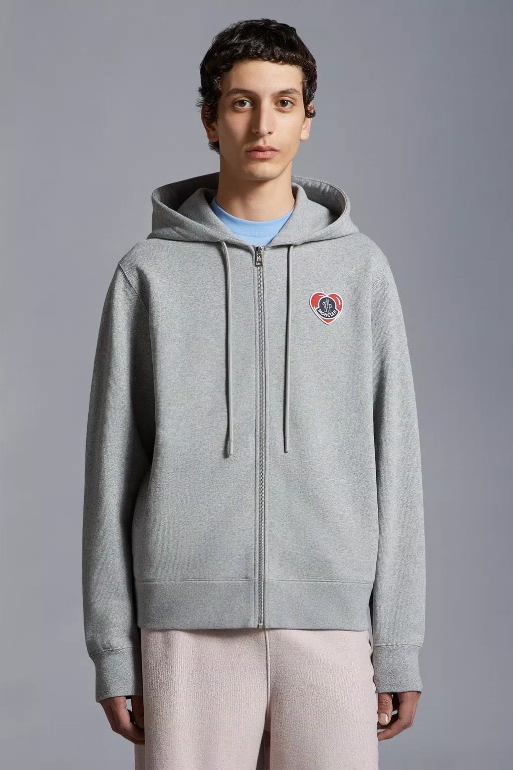 MONCLER  |Heart Logo Zip-Up Hoodie