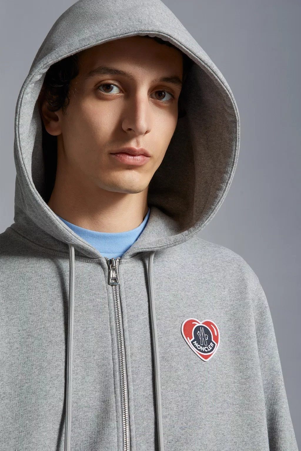 MONCLER  |Heart Logo Zip-Up Hoodie