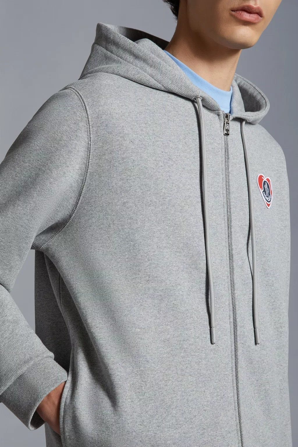 MONCLER  |Heart Logo Zip-Up Hoodie