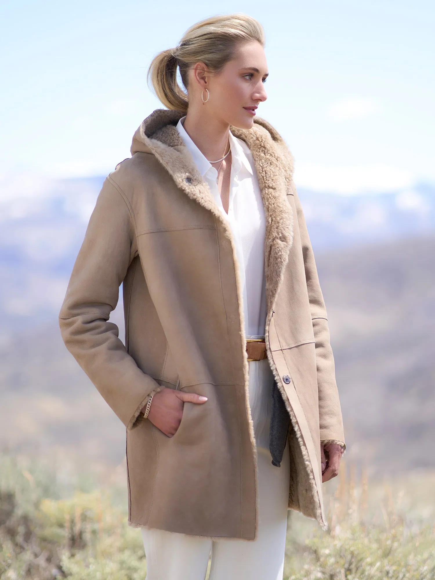 Olivera Reversible Shearling Coat