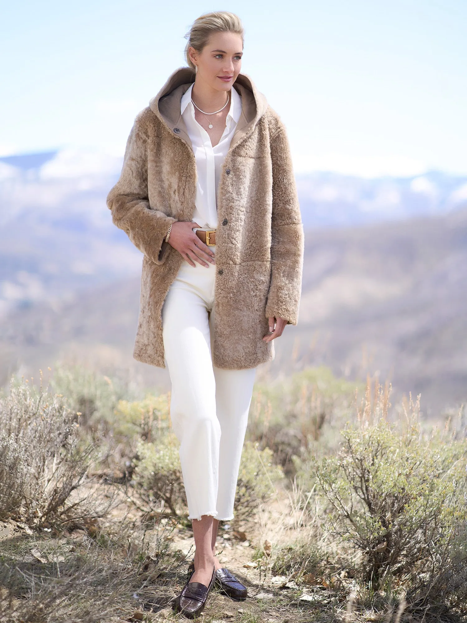 Olivera Reversible Shearling Coat