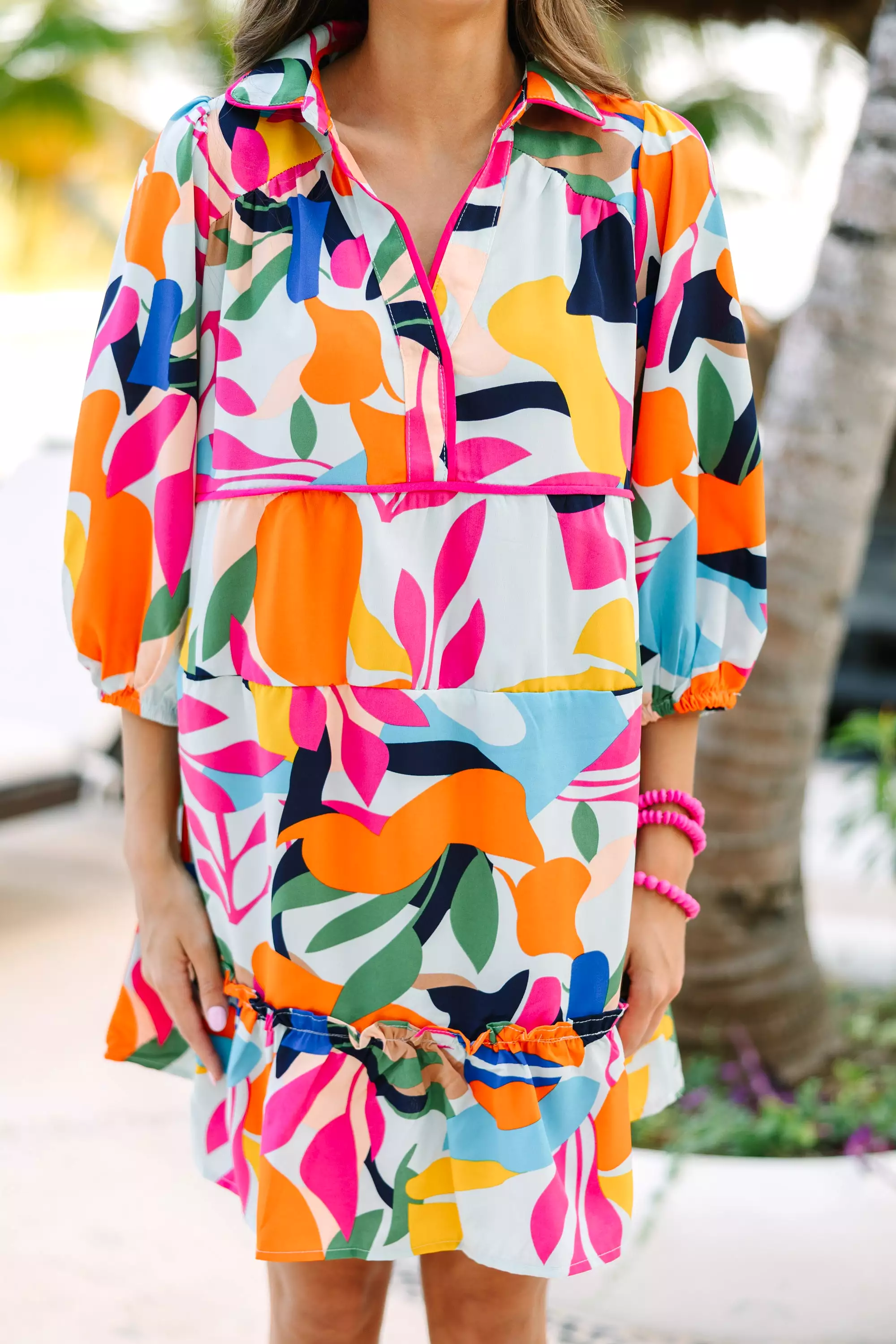 Out For The Day Sky Blue Floral Dress