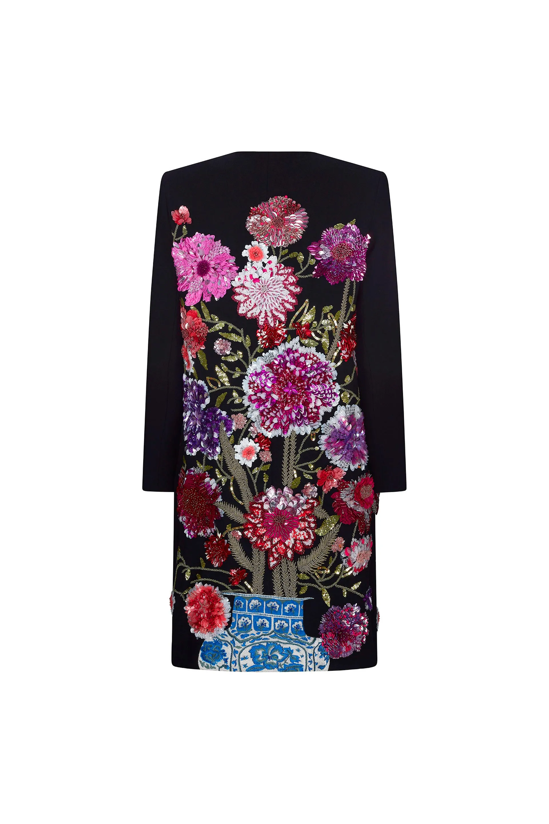 'PINK GARDEN' CLASSIC COLLARLESS COAT