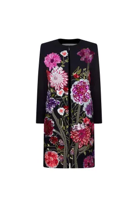 'PINK GARDEN' CLASSIC COLLARLESS COAT