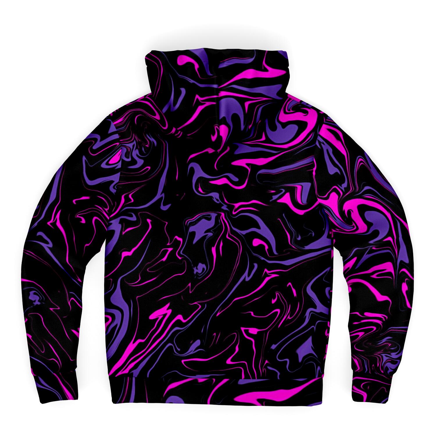 Pink Midnight Oil Slick Sherpa Hoodie