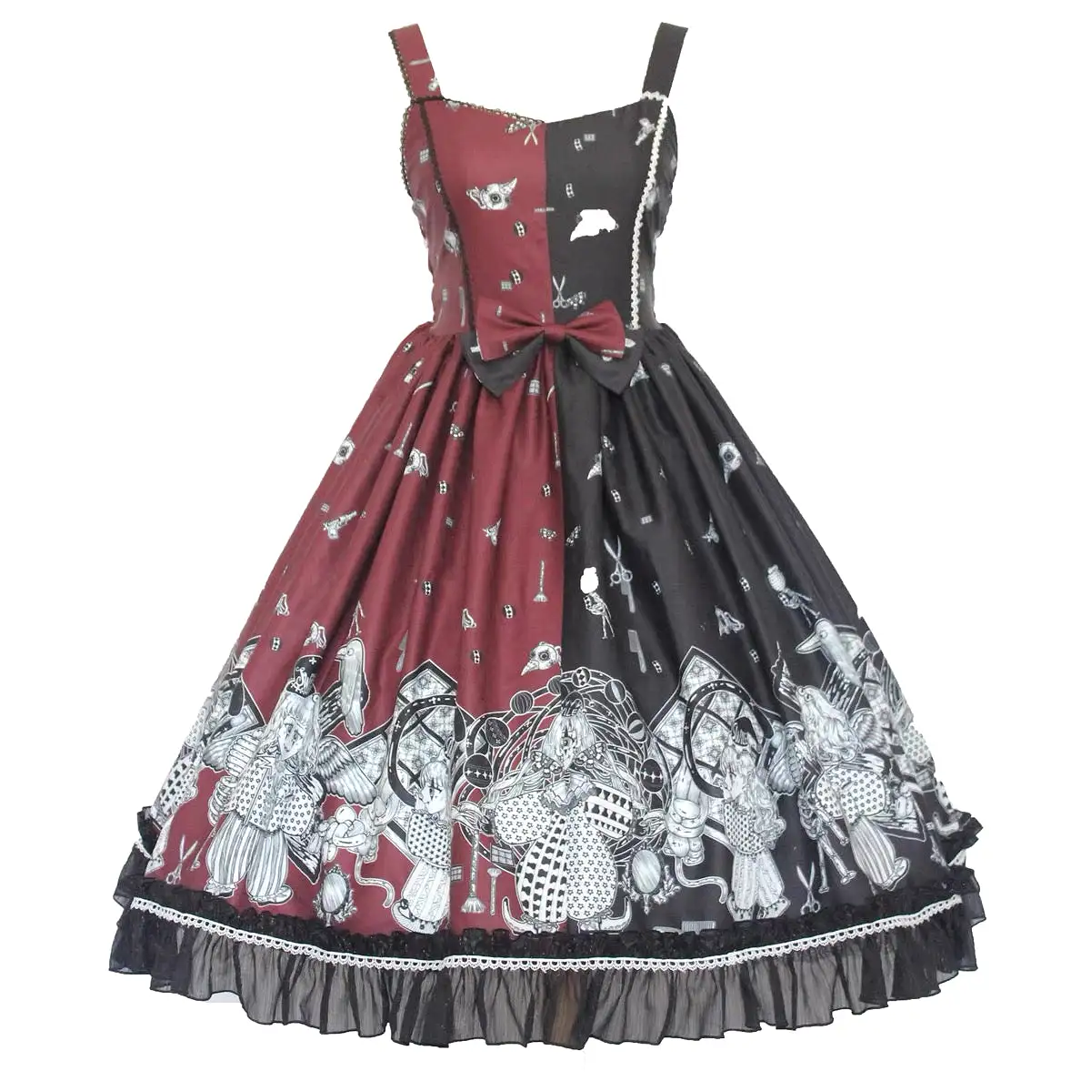 Plus size more kawaii clown Halloween lolita dress