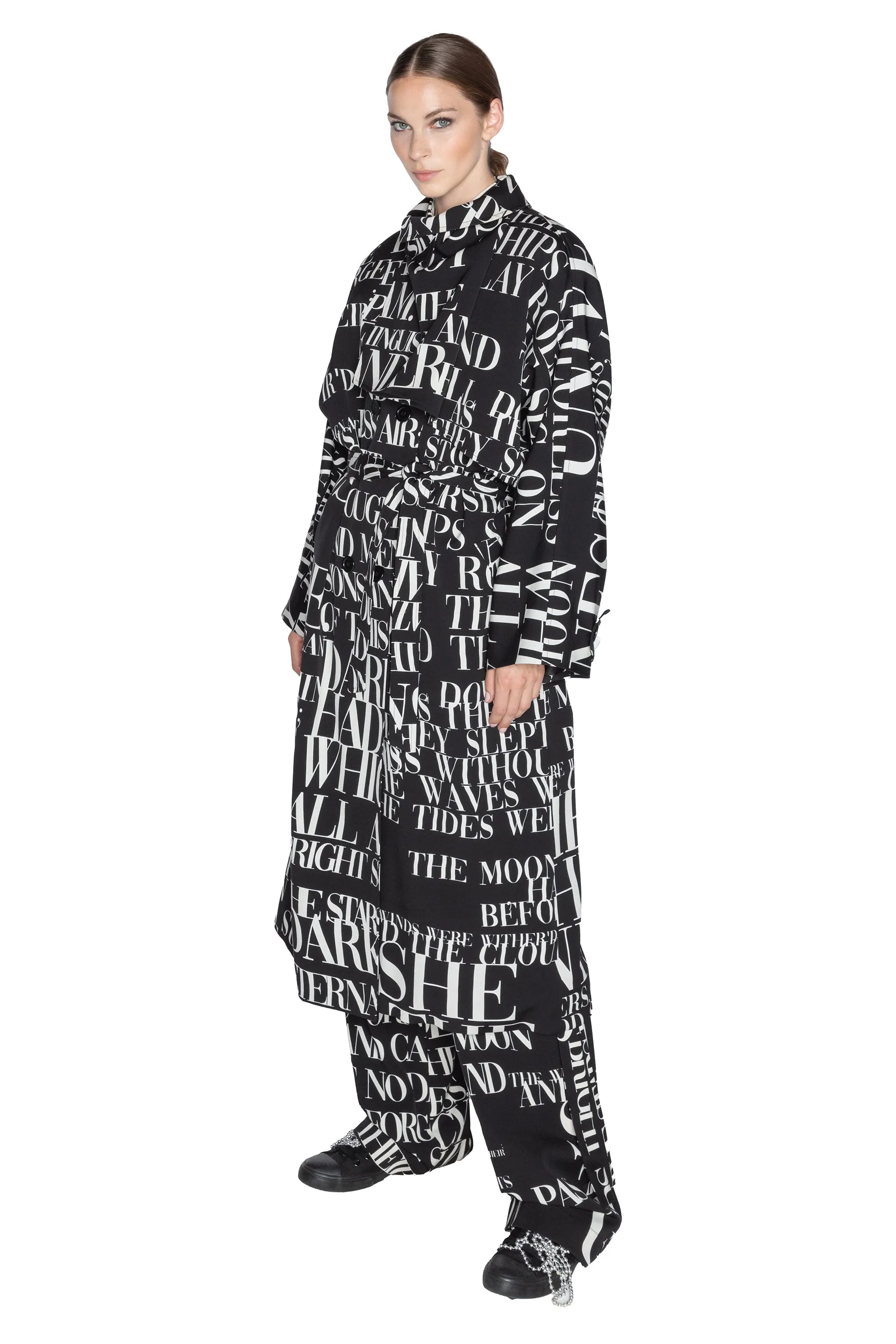 'POEME NOIR' NEW WAVE COAT