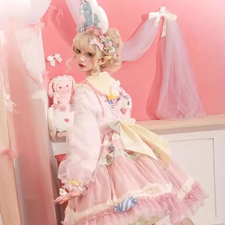 Pre-order candy party sweet lolita fashion dress / shirt / full set