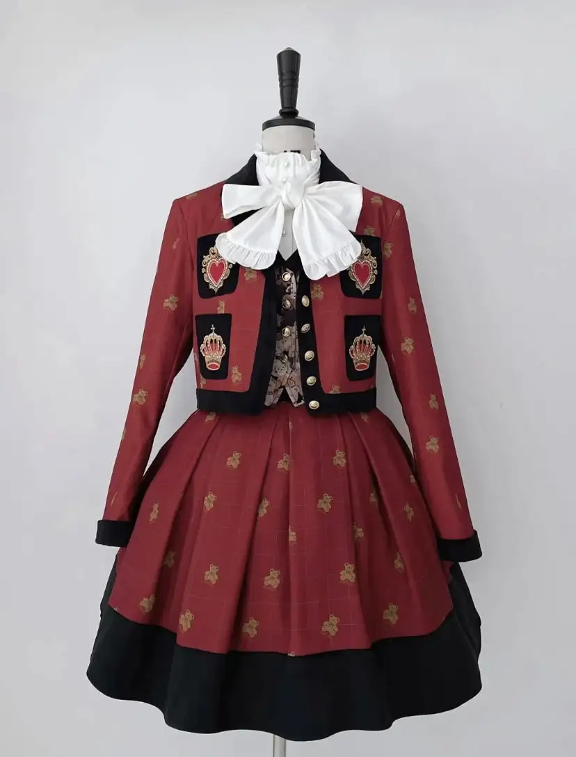 Premium Lolita collection - Teddy Family Embroidery SK dress / jacket / Vest