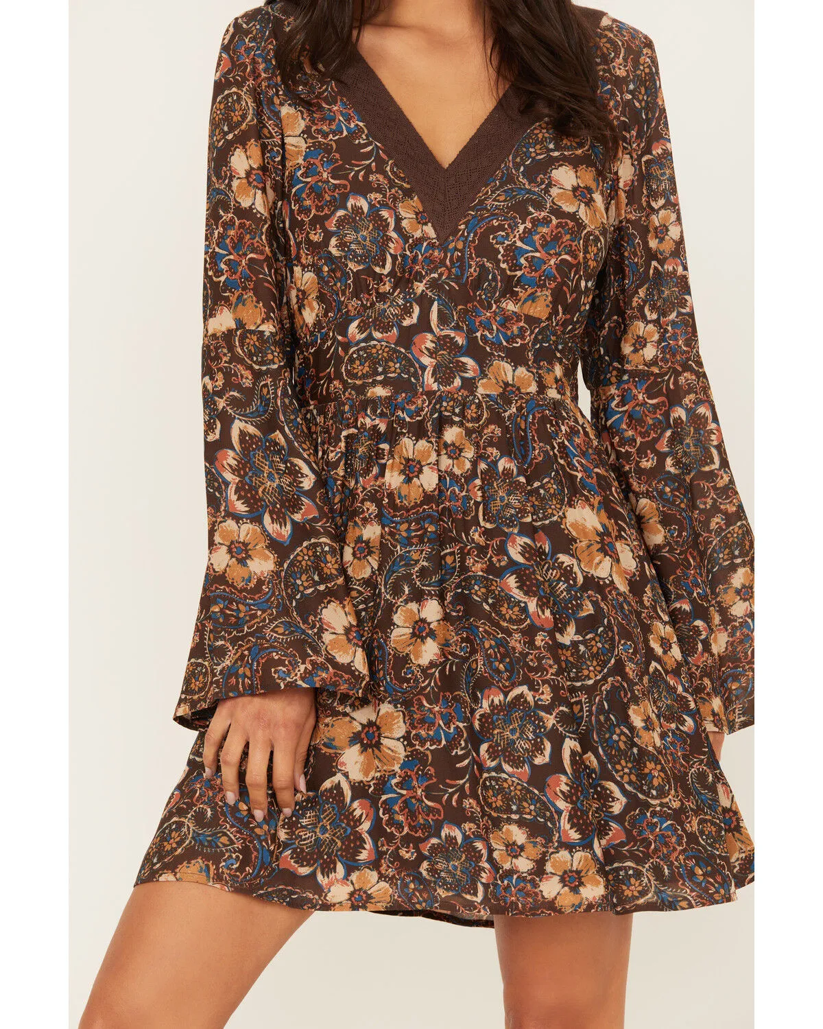 Product Name:  Idyllwind Women's Flora Long Sleeve Floral Dress