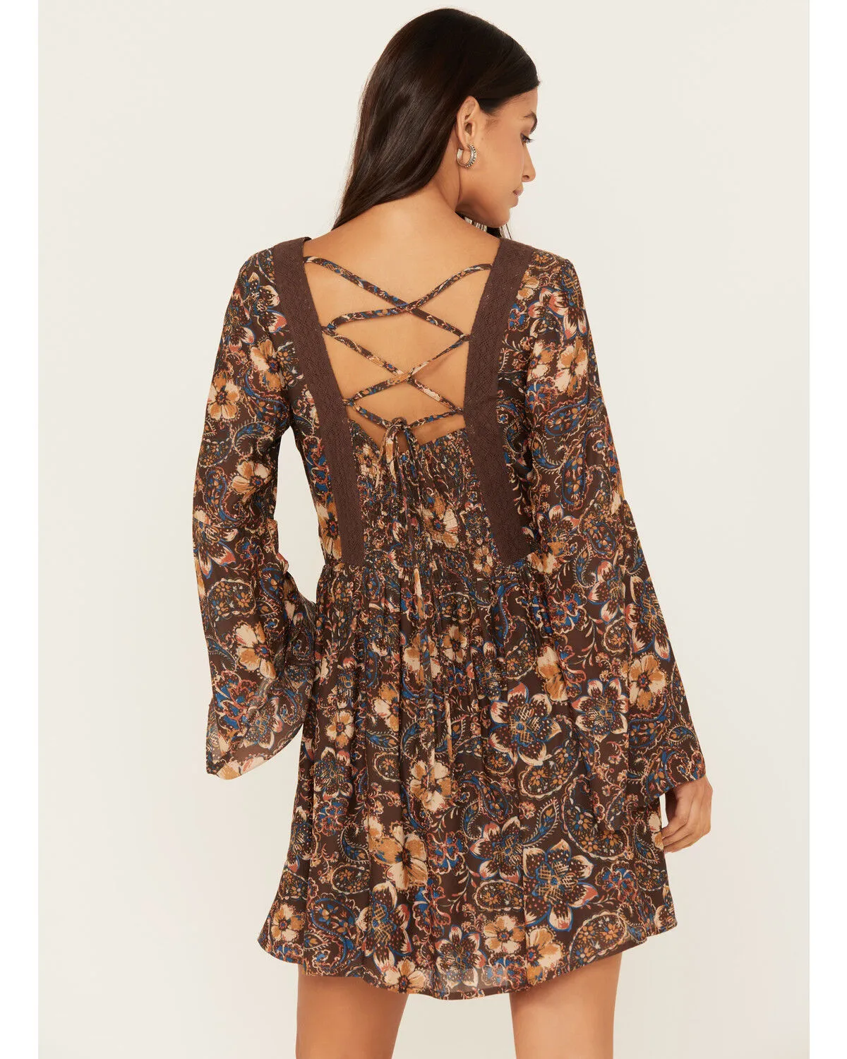 Product Name:  Idyllwind Women's Flora Long Sleeve Floral Dress