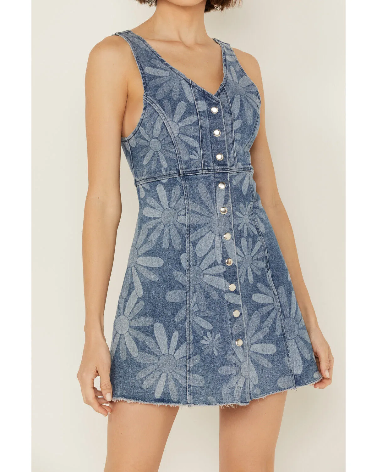 Product Name:  Lili Sidonio Women's Denim Floral Dress