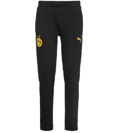 PUMA BVB Casuals Pants Pantalon de survêtement pour homme Borussia Dortmund Cotton Fanwear 771843 02 Noir