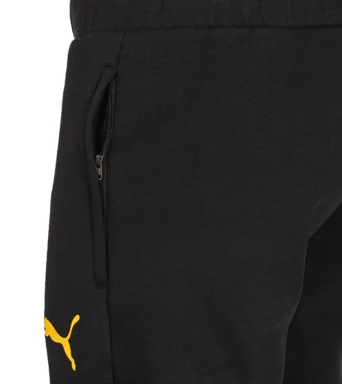 PUMA BVB Casuals Pants Pantalon de survêtement pour homme Borussia Dortmund Cotton Fanwear 771843 02 Noir