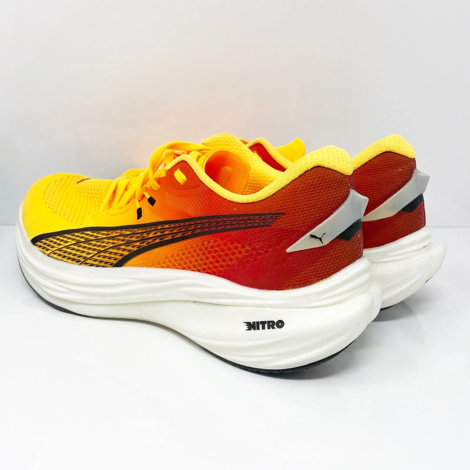 Puma Mens Deviate Nitro 3 310474-01 Yellow Running Shoes Sneakers Size 13