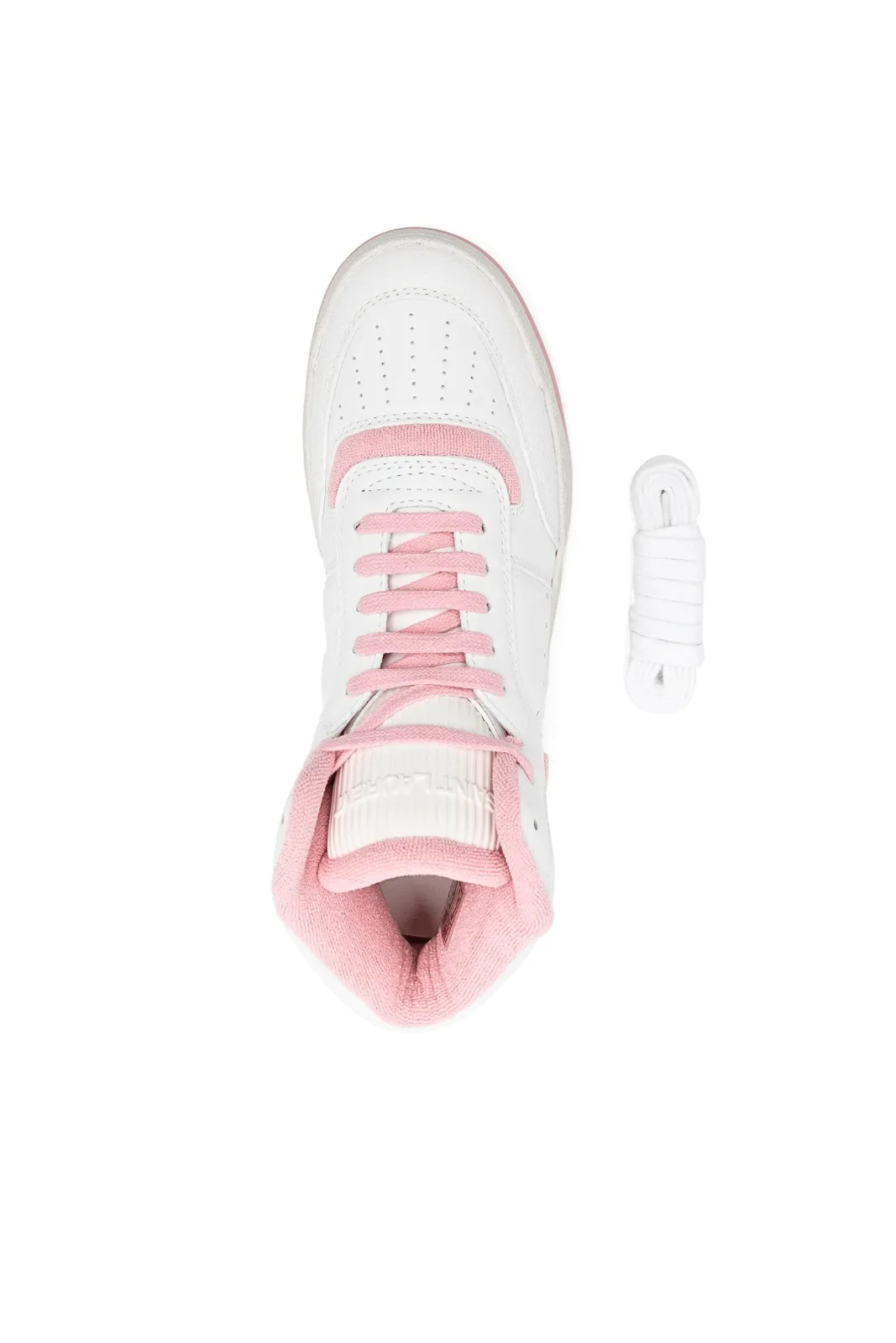 Saint Laurent Sneakers Women Leather White Pink