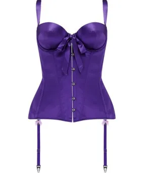 Scarlett Gasque Women's Pink / Purple Hibiscus Silk Corset