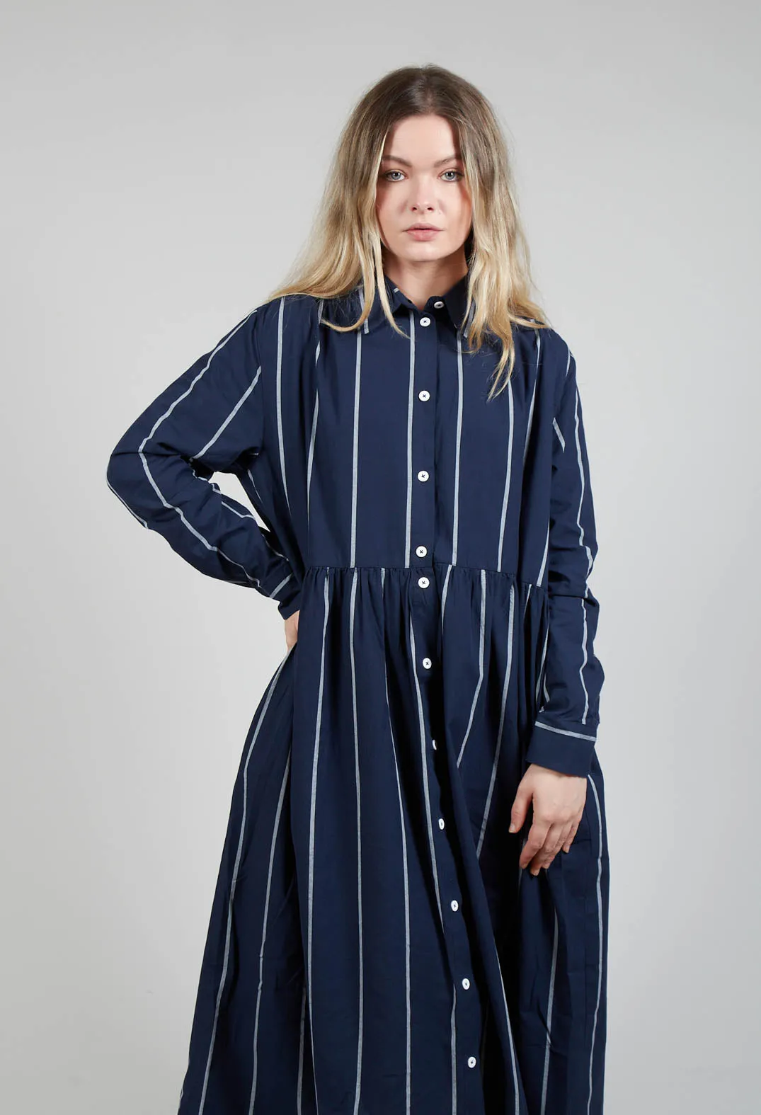 Shirt Dress in Indigo