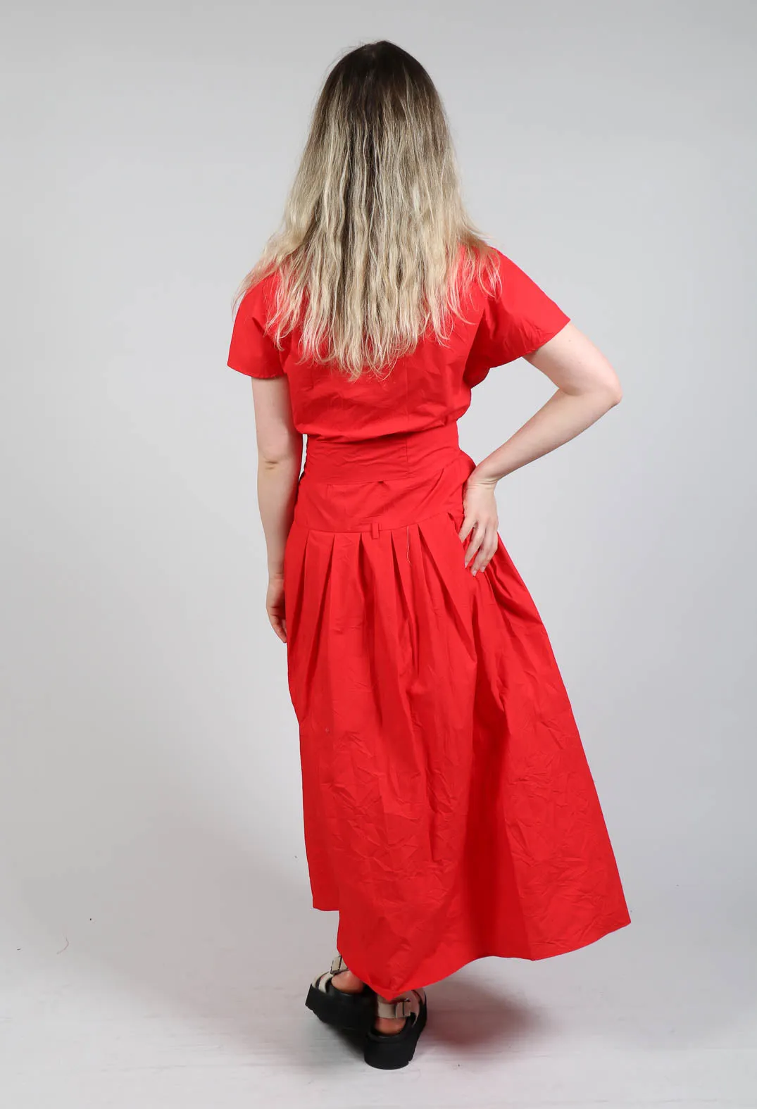 Shirt Dress in Pomegranate