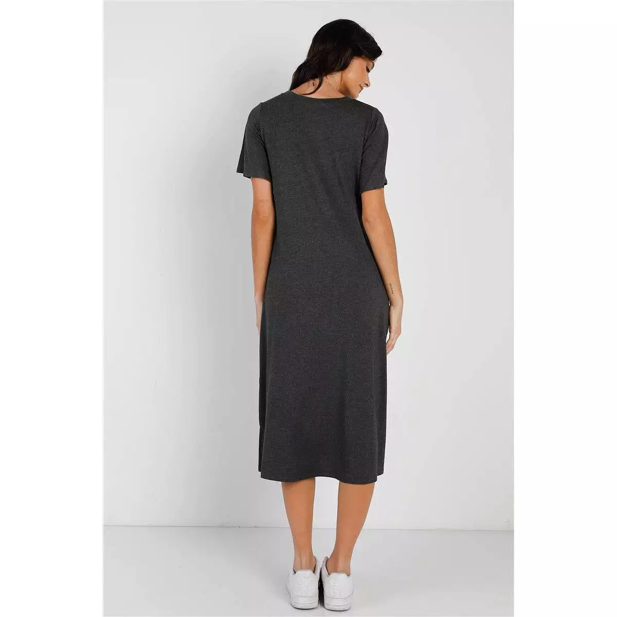 Short Sleeve Midi Dress