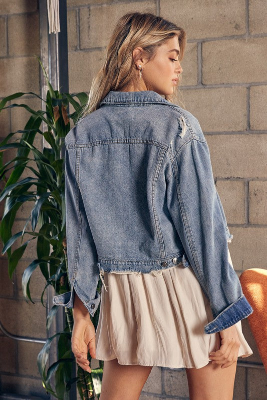 Sofi Casual Long Sleeve Denim Jacket