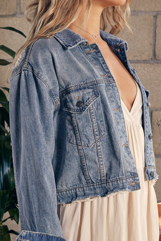 Sofi Casual Long Sleeve Denim Jacket