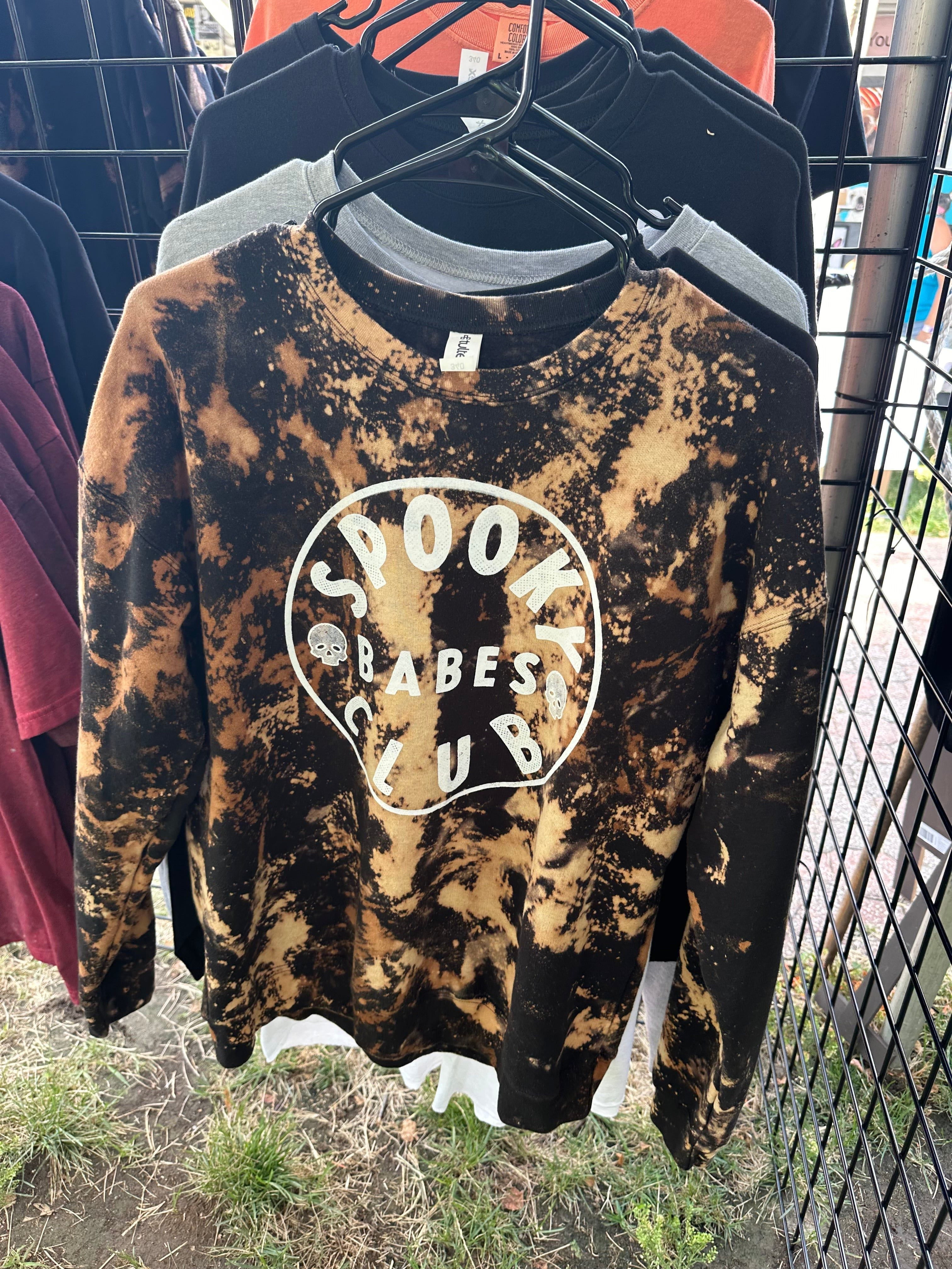 Spooky Babes Club Sweatshirt - Bleached