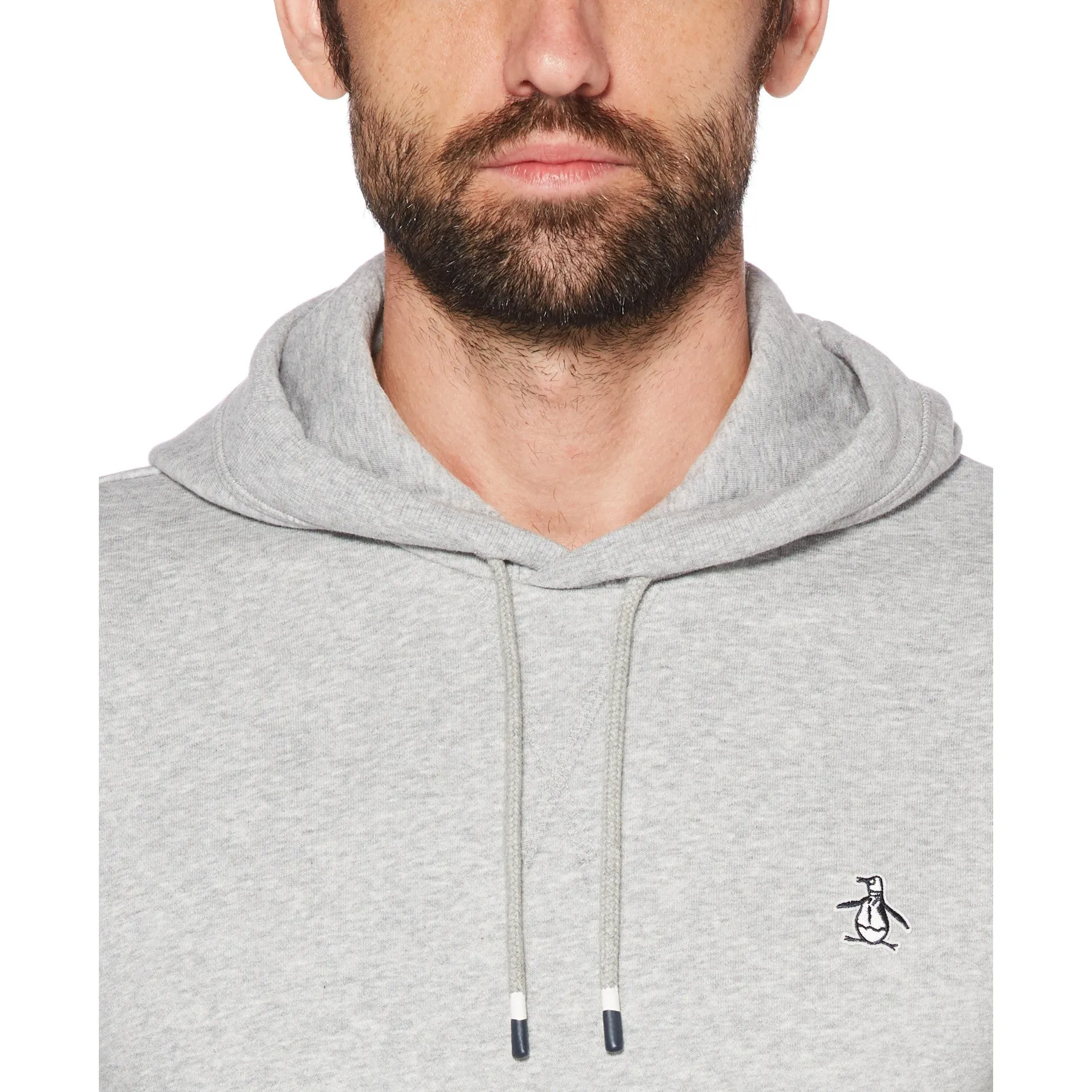 Sticker Pete Organic Cotton Fleece Pullover Hoodie In Rain Heather