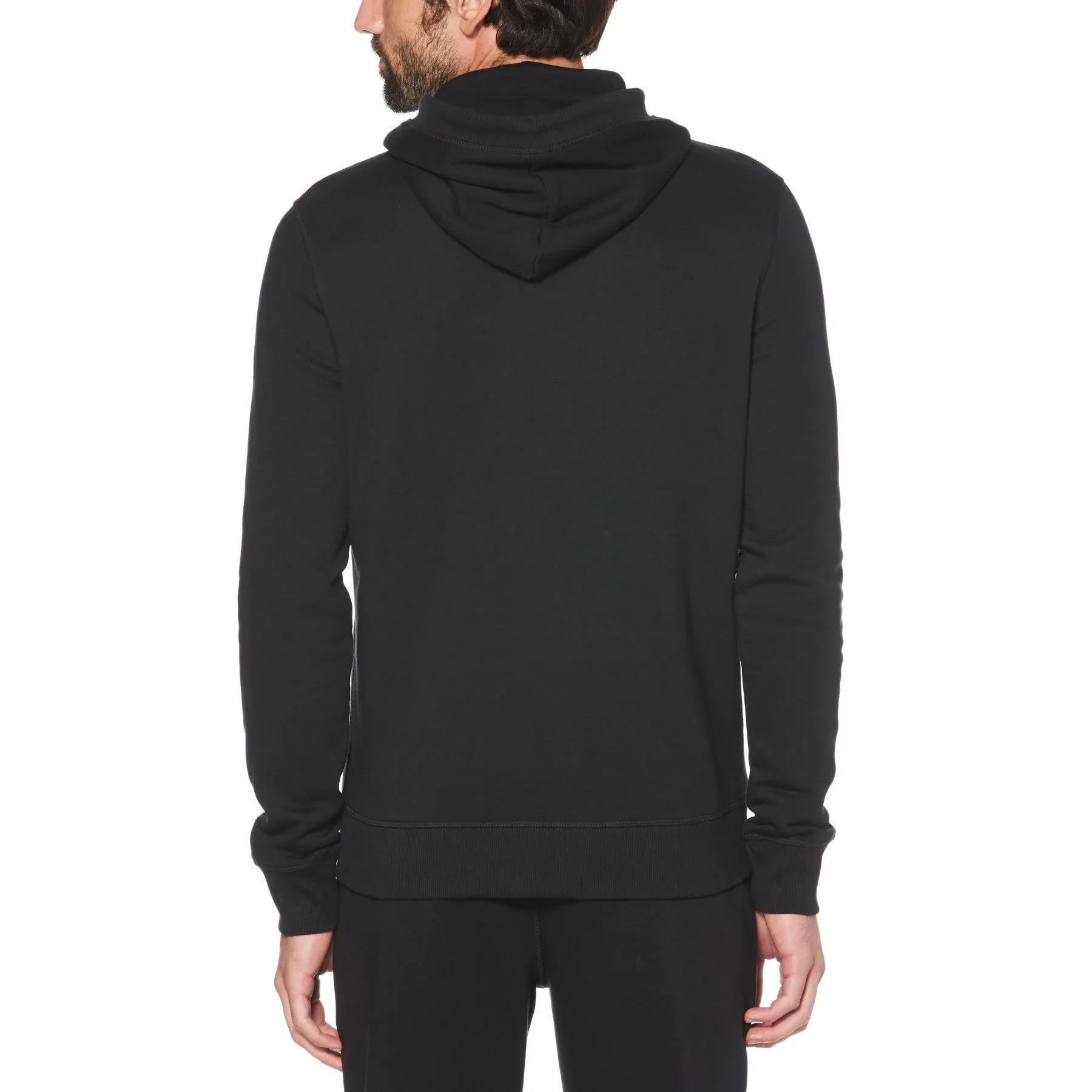 Sticker Pete Organic Cotton Fleece Pullover Hoodie In True Black