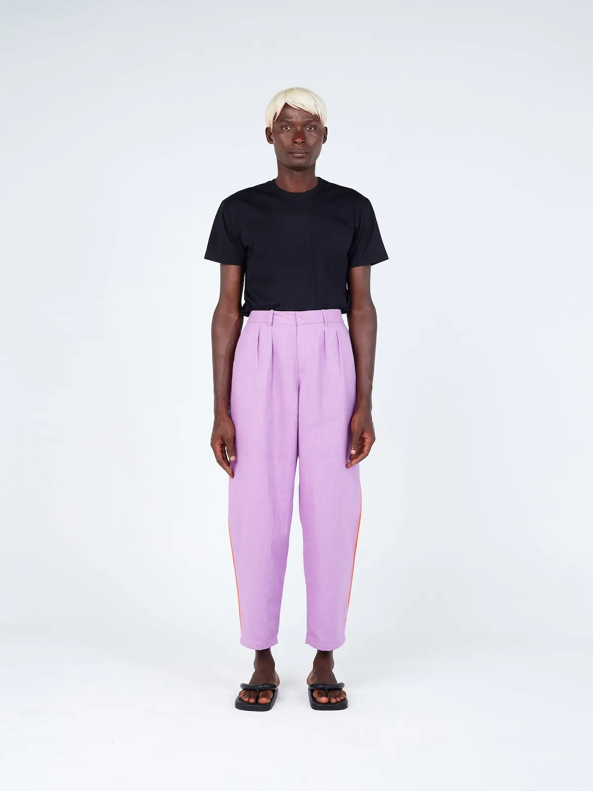 Stripe Seam Carrot Pants