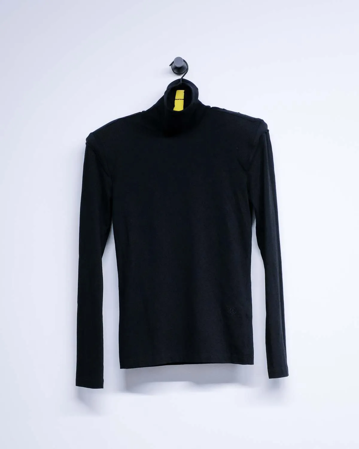 Structured Shoulders Turtleneck - Black