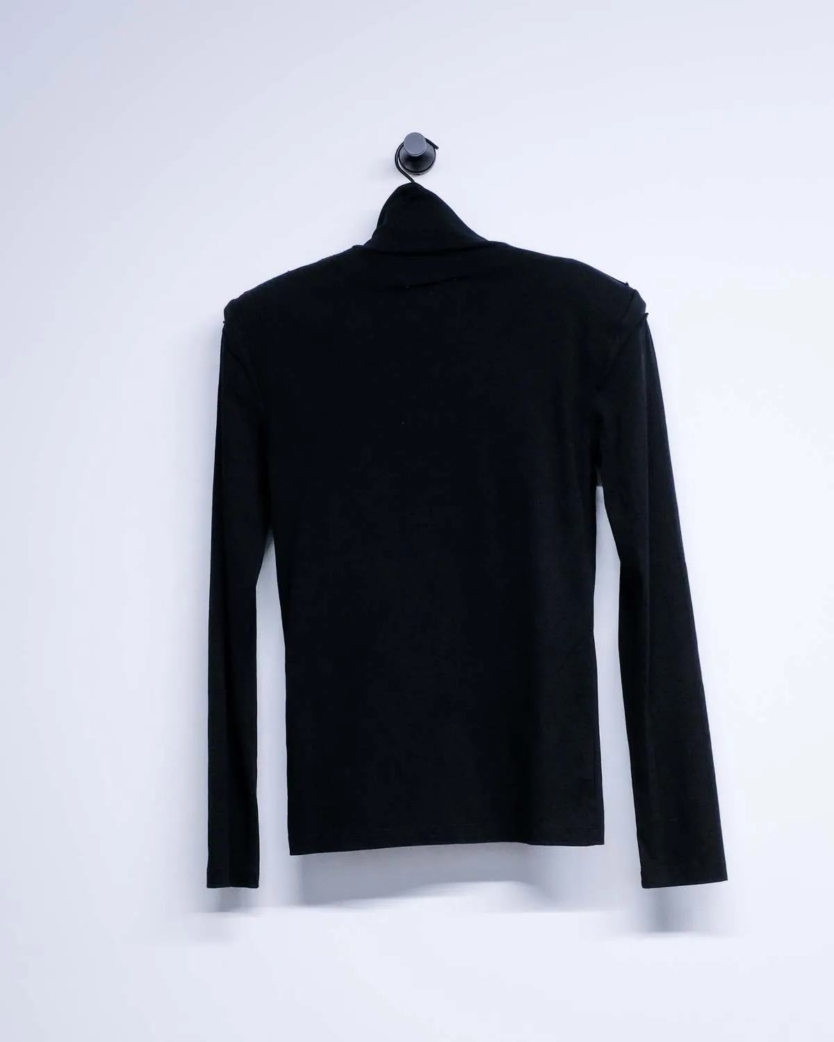 Structured Shoulders Turtleneck - Black