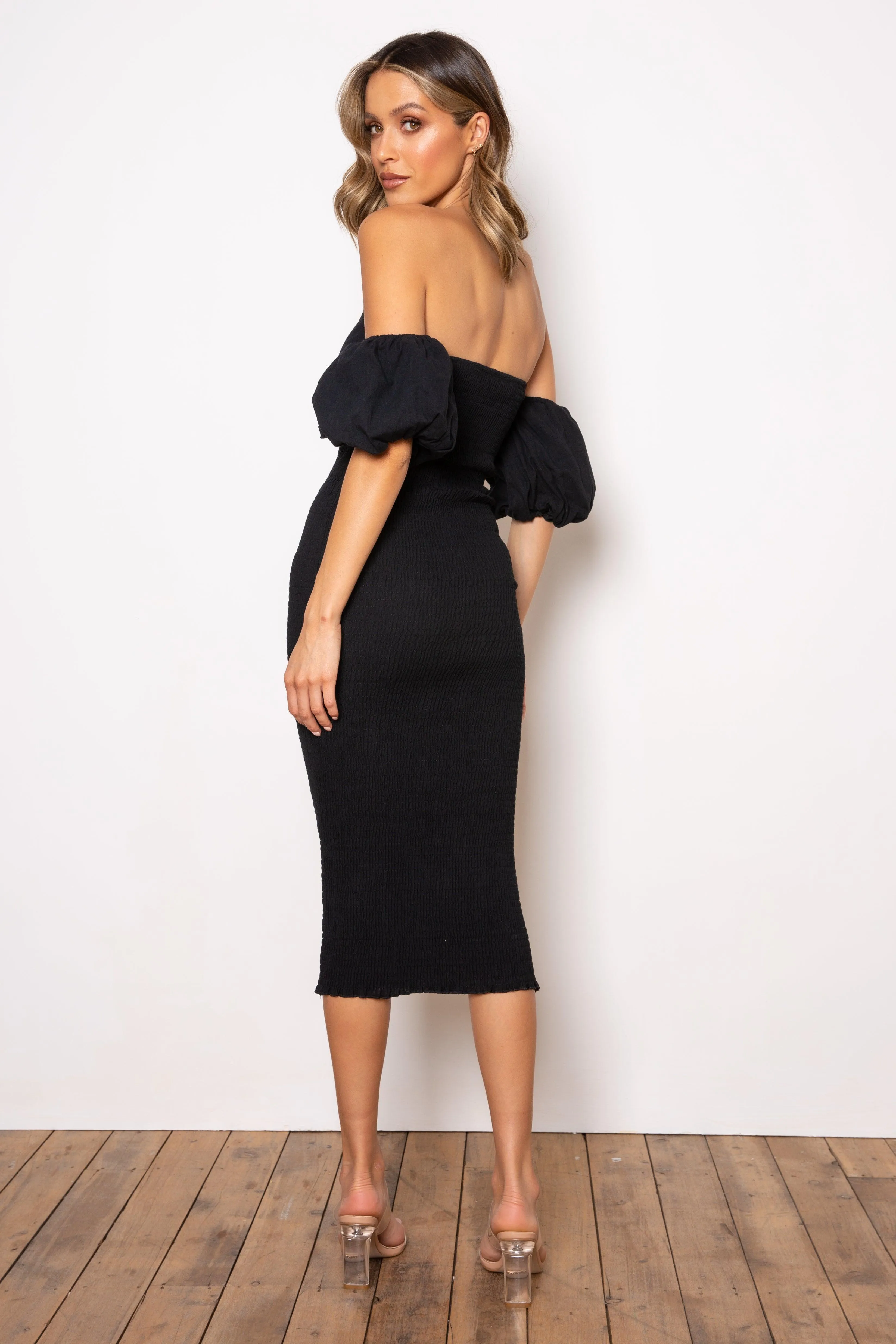 Sweetie Midi Dress - Black