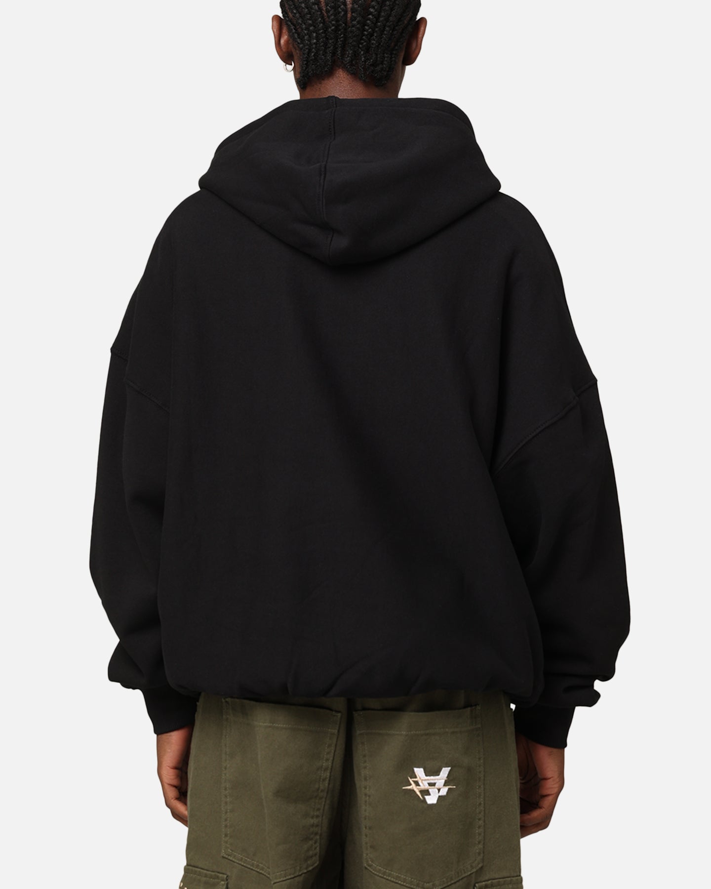 The Anti Order Logo Boxy Hoodie Black