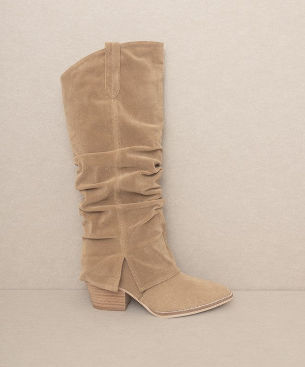 Thea Fold Over Slit Jean Boots