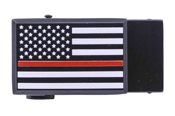 Thin Red Line Beveled Dress Buckle, Fits 1 3/8 Straps