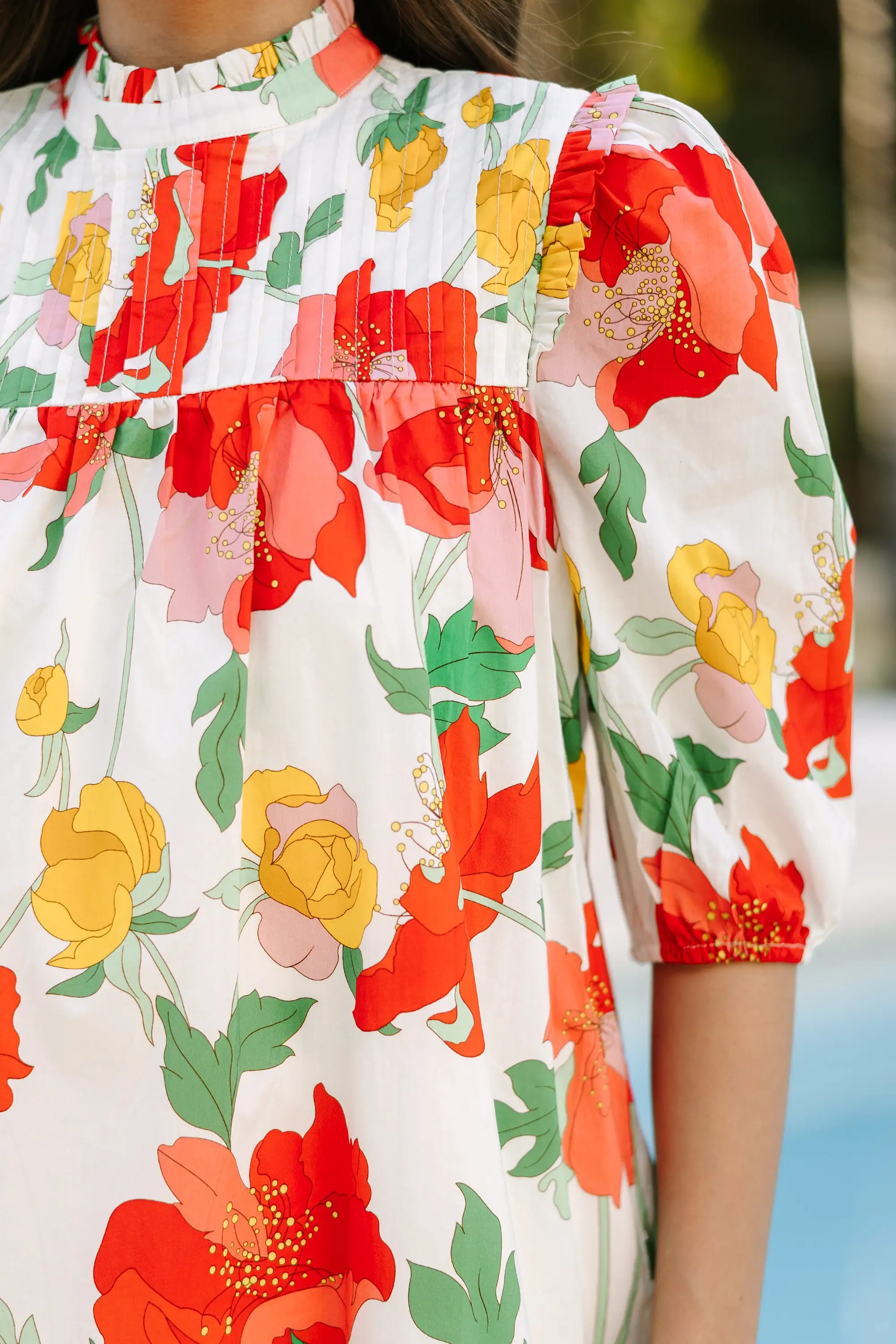 Think Of Me Red Floral Dress