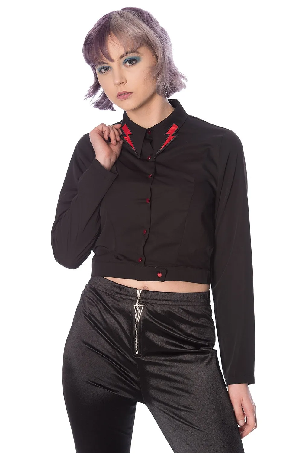 Thunderbolt Blouse Black