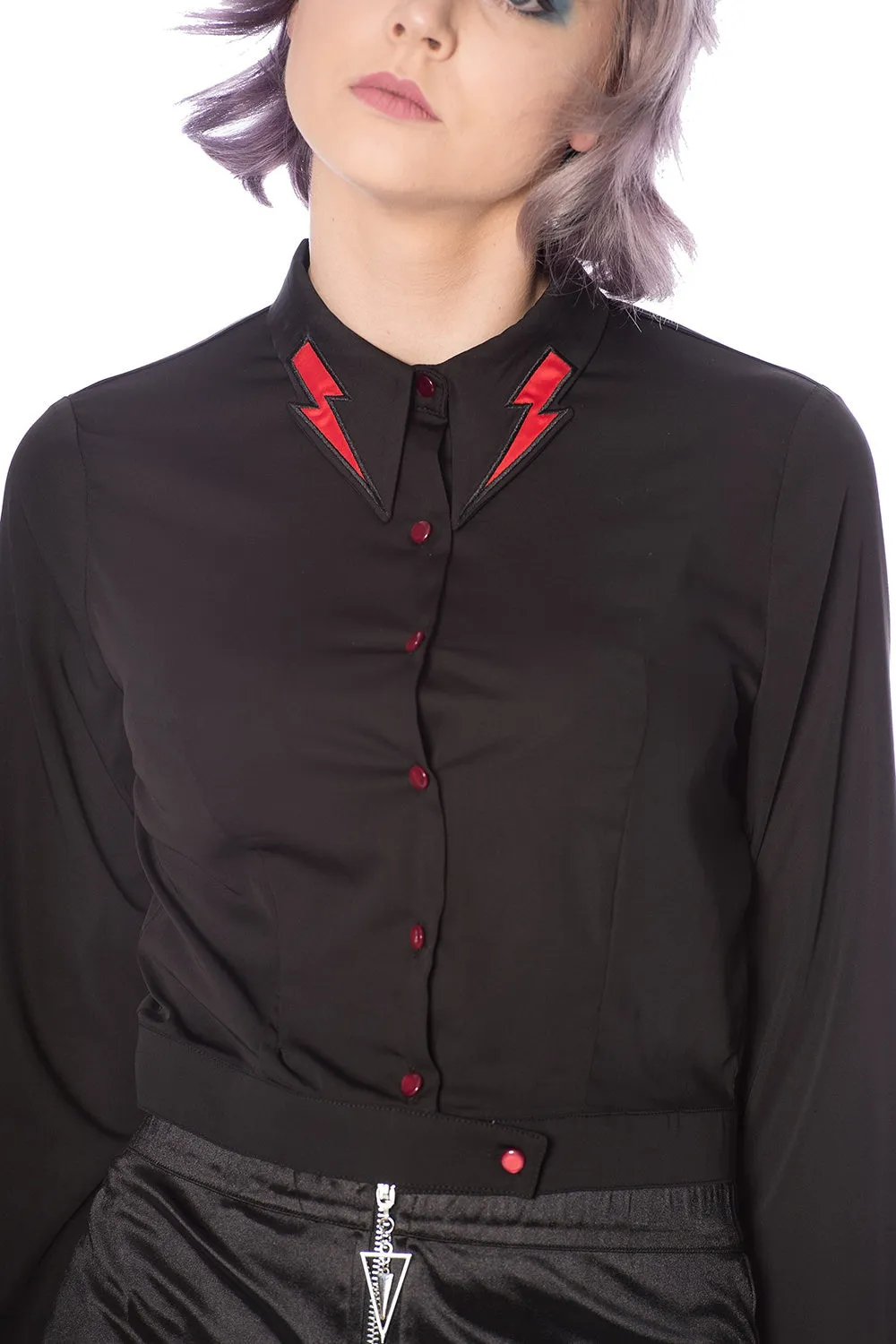 Thunderbolt Blouse Black