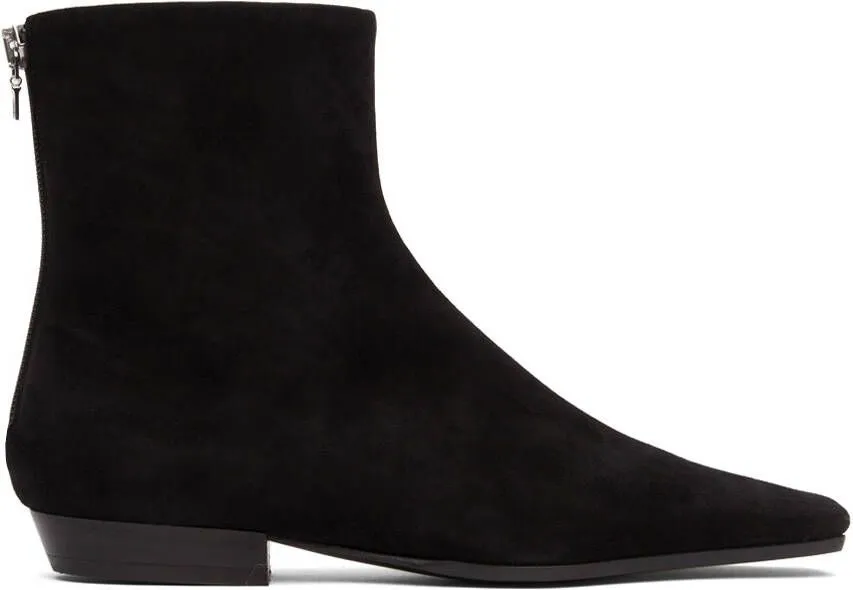 TOTEME Black Western Boots