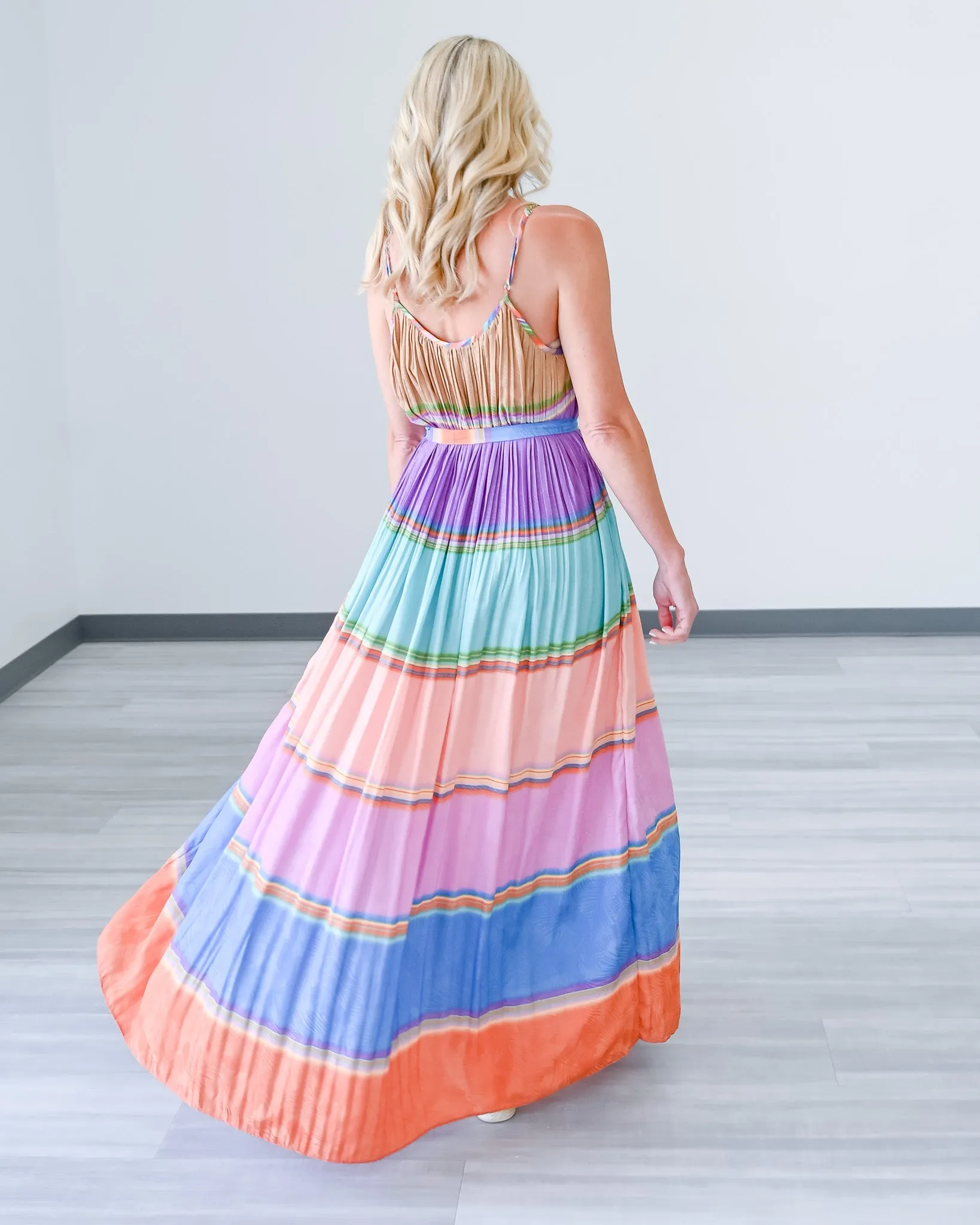 Tropical Sunrise Midi Dress