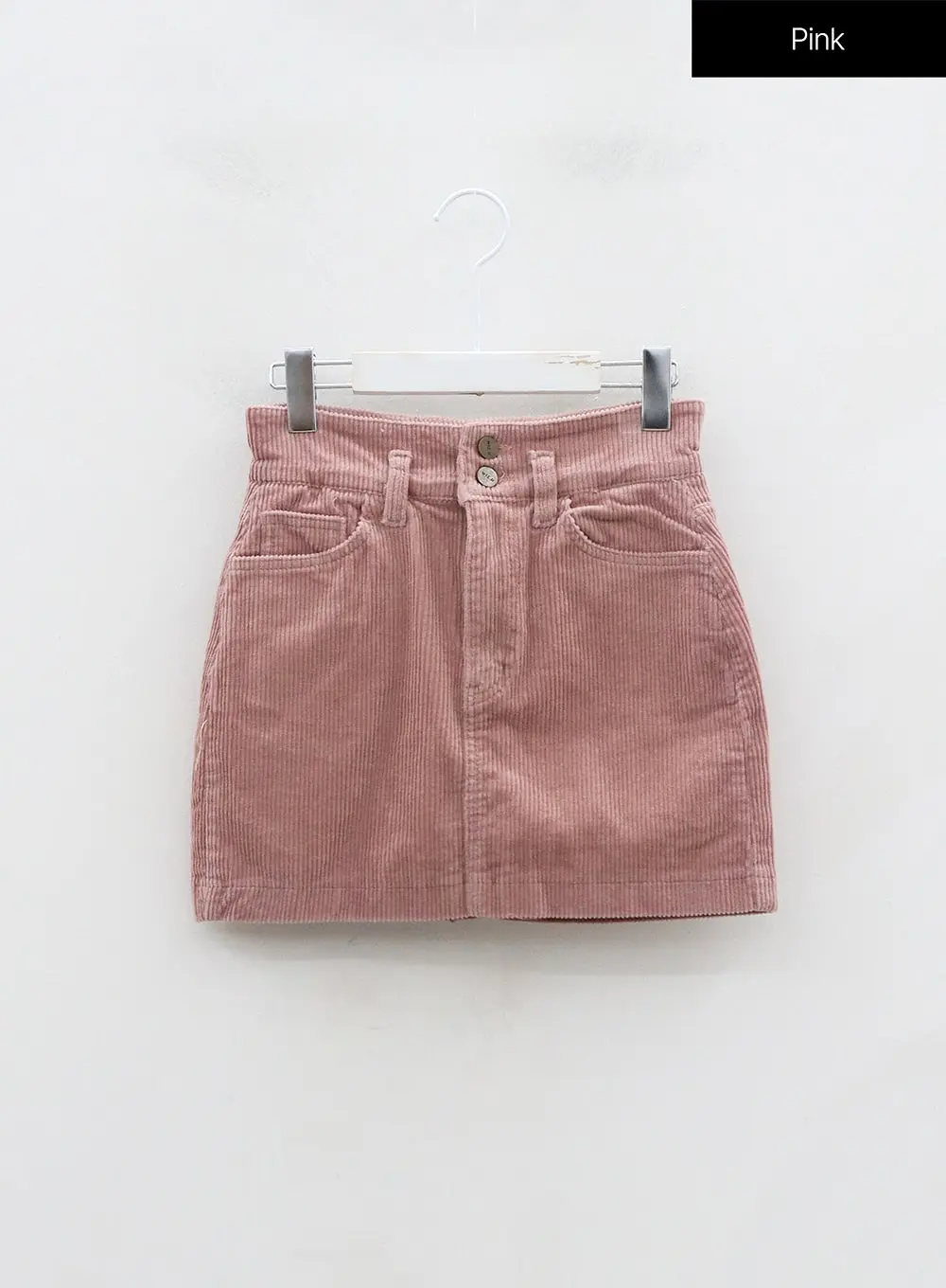 Two Button Corduroy Mini Skirt ON29