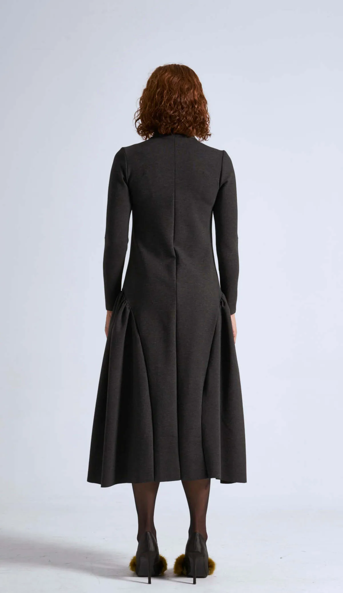 Veronica Turtleneck Dress - Charcoal