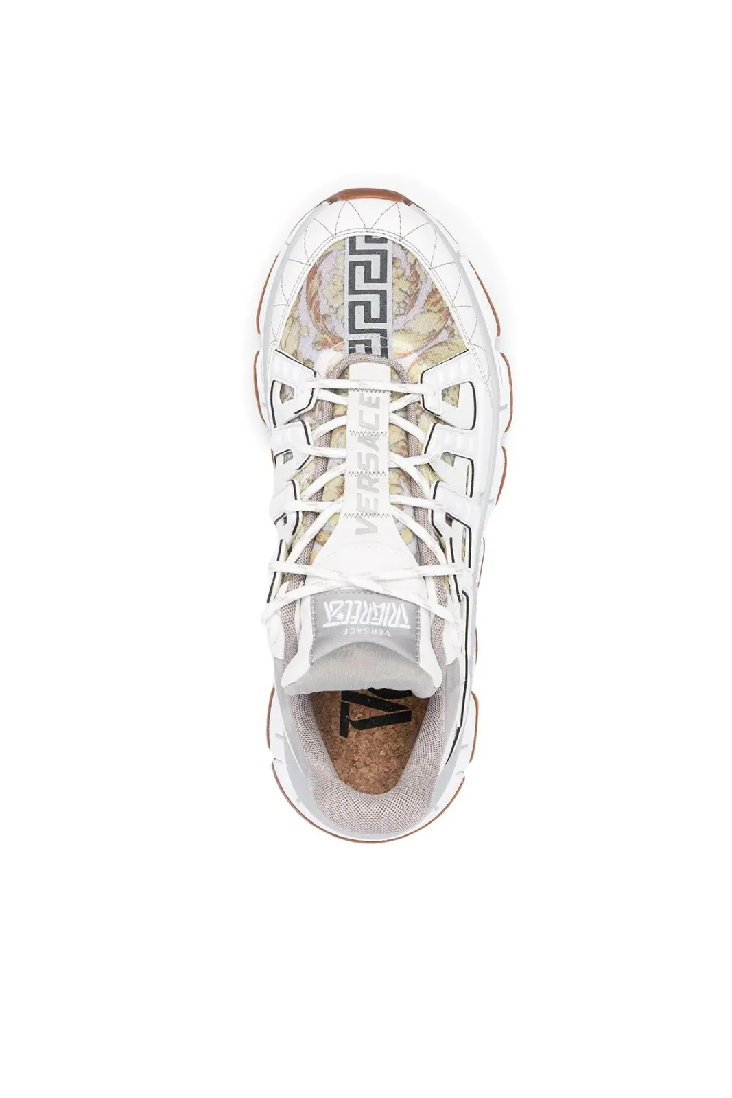 Versace Baroque Printed Trigreca Sneakers White Grey