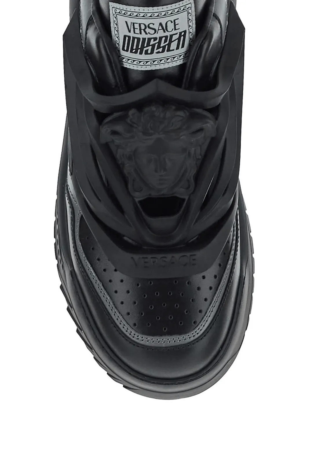 Versace Odissea Leather Sneakers black/grey