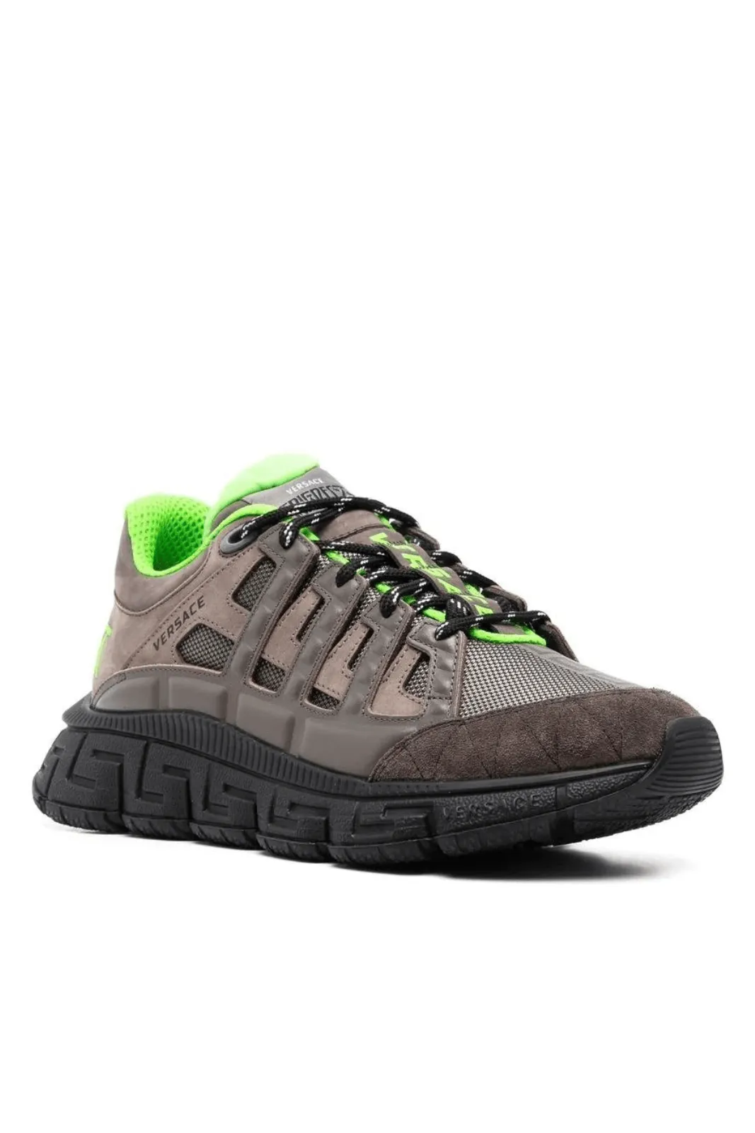 Versace Trigreca Brown Green low-top sneakers