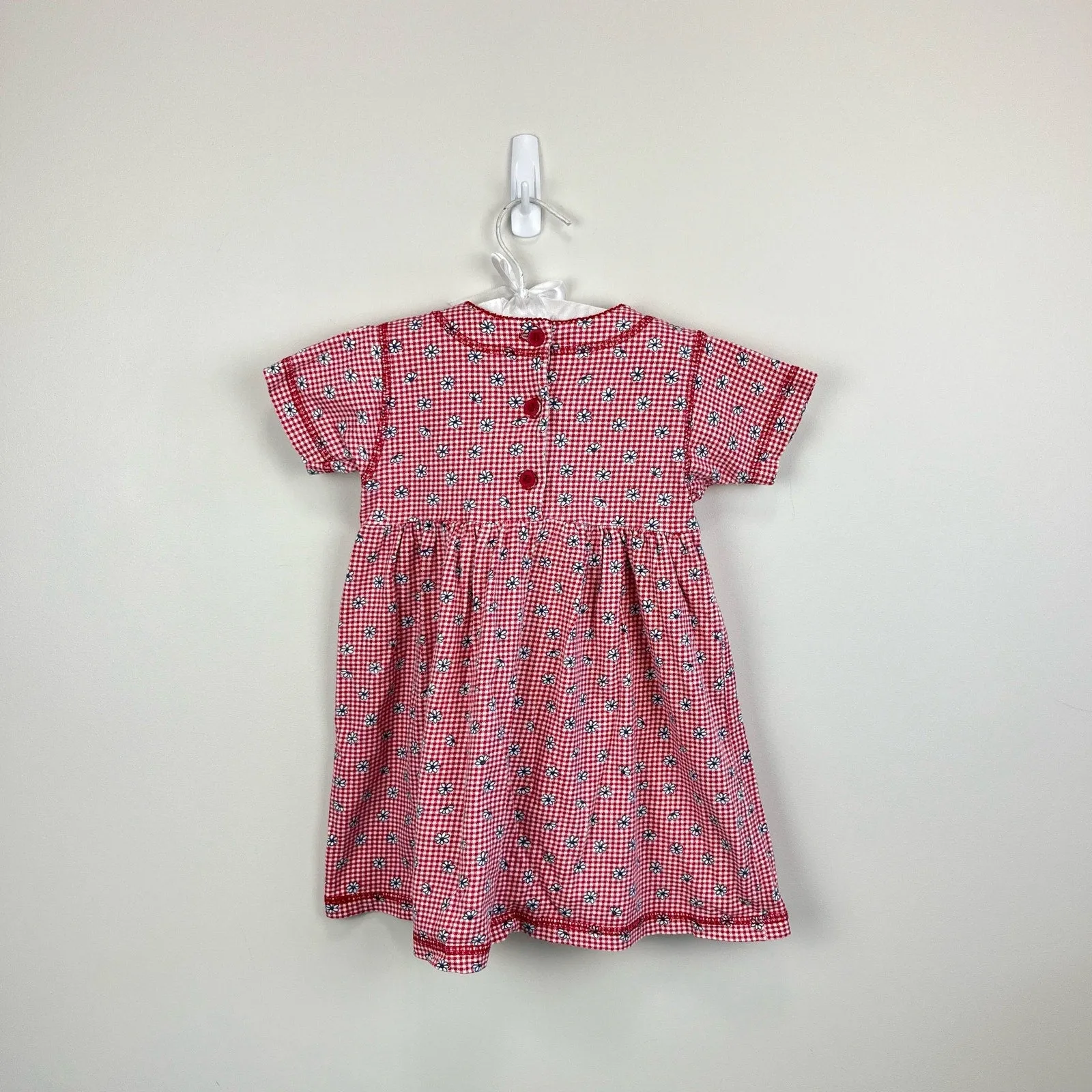 Vintage OshKosh B'gosh Red Floral Dress 3T USA