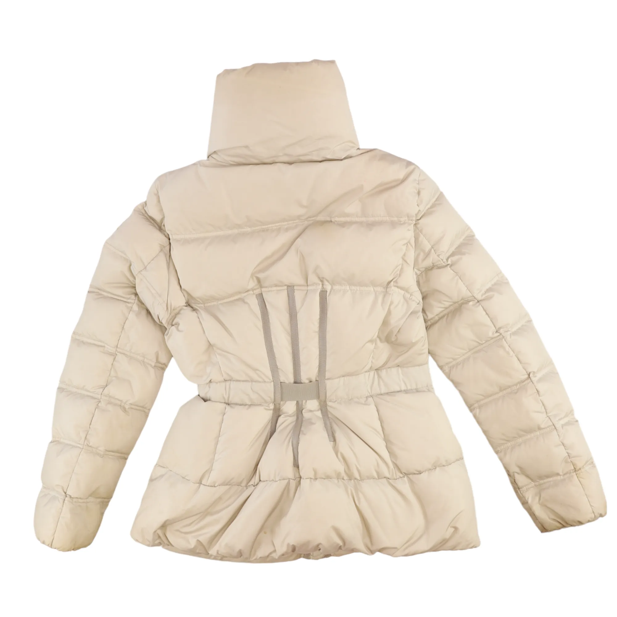 Women's Alouette Belted Down Jacket Cream Size 3 / UK 14