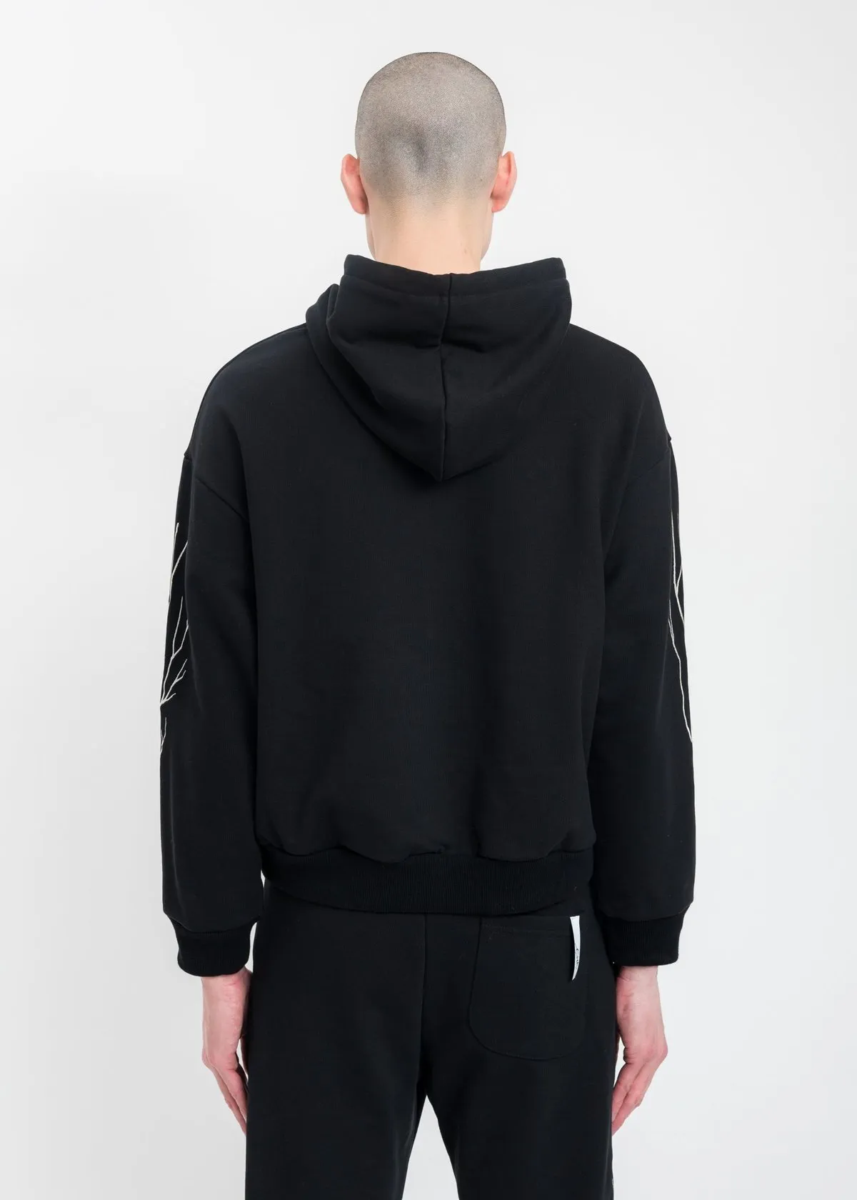 Wood Short Hoodie - Black