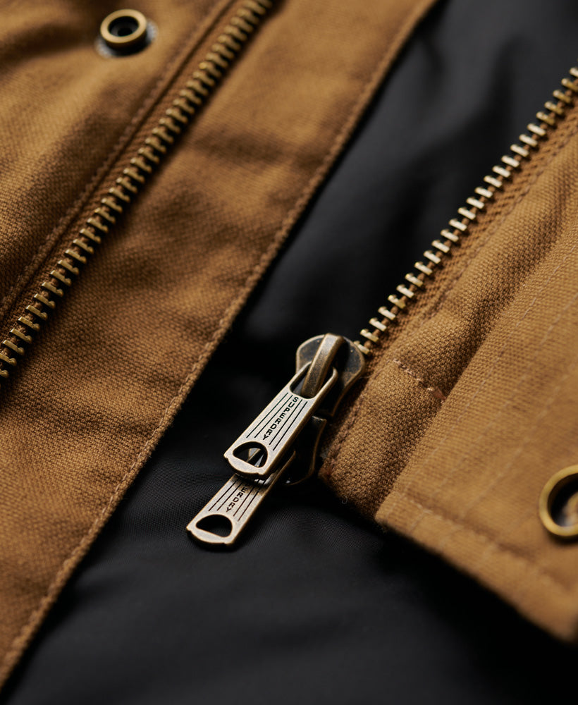 Workwear Hooded Parka Jacket | Denim Co Tobacco Brown